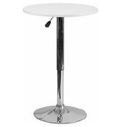 Cocktail Table - White - $125  (Height: 26.25 - 35.75")