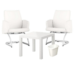Executive Package - $299   Includes 2 Executive Chairs, Cafe Table, Small Wastebasket